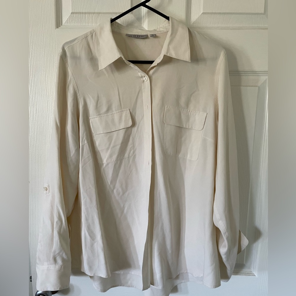 Creamy Silk Button Down